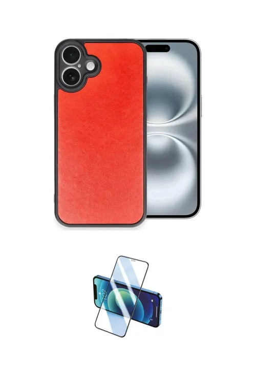 ieg™ iPhone 16 Plus Kılıf Kıvılcım Işık Serisi - Siyah 3D Antistatik Cam Ekran Koruyucu