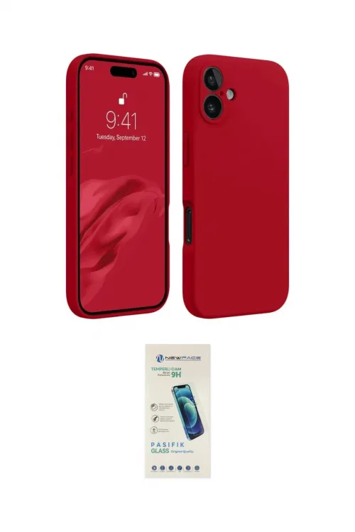 ieg™ iPhone 16 Plus Kılıf Kozmos Yansıma Özel Seri - Şeffaf Pasifik Cam Ekran Koruyucu