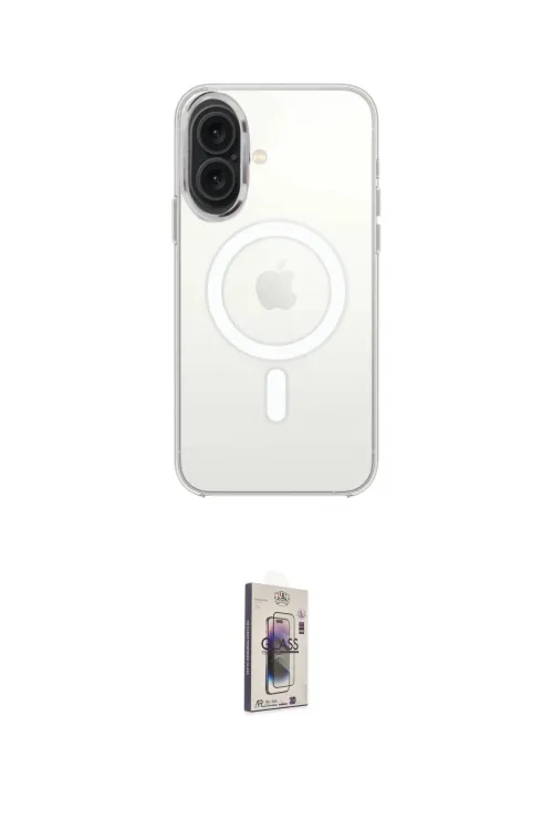 ieg™ iPhone 16 Plus Kılıf Kutup Klasik Serisi - Siyah Bilvis 3D Cam Ekran Koruyucu