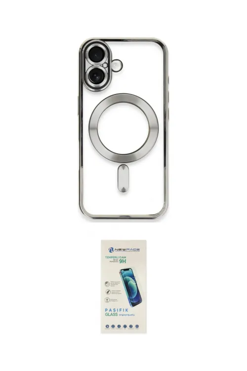 ieg™ iPhone 16 Plus Kılıf Nova Işık Özel Seri - Şeffaf Pasifik Cam Ekran Koruyucu