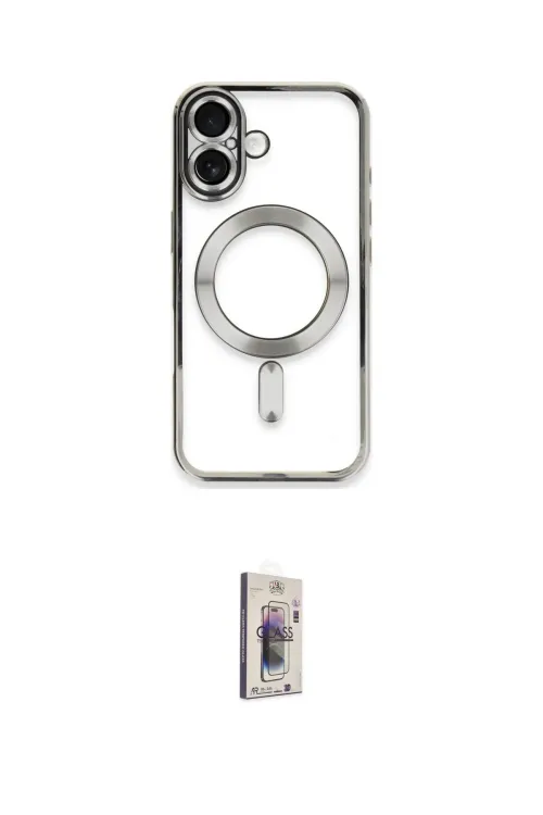 ieg™ iPhone 16 Plus Kılıf Nova Işık Özel Seri - Siyah Bilvis 3D Cam Ekran Koruyucu