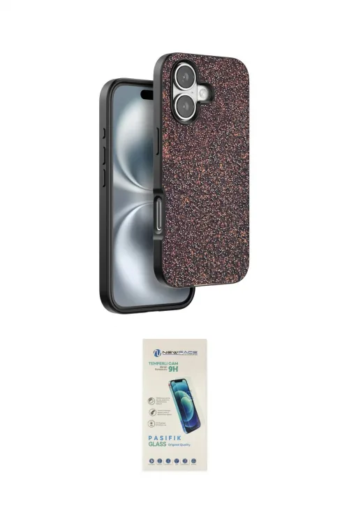 ieg™ iPhone 16 Plus Kılıf Vadi Klasik Serisi - Şeffaf Pasifik Cam Ekran Koruyucu