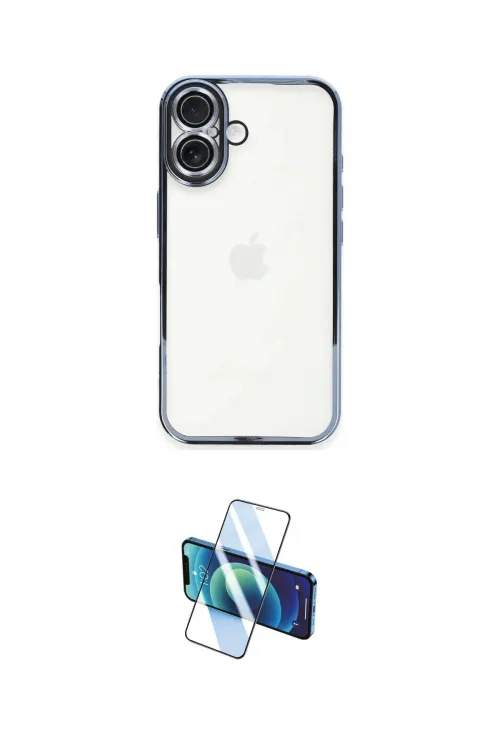 ieg™ iPhone 16 Plus Kılıf Vadi Minimal - Siyah 3D Antistatik Seramik Nano Ekran Koruyucu