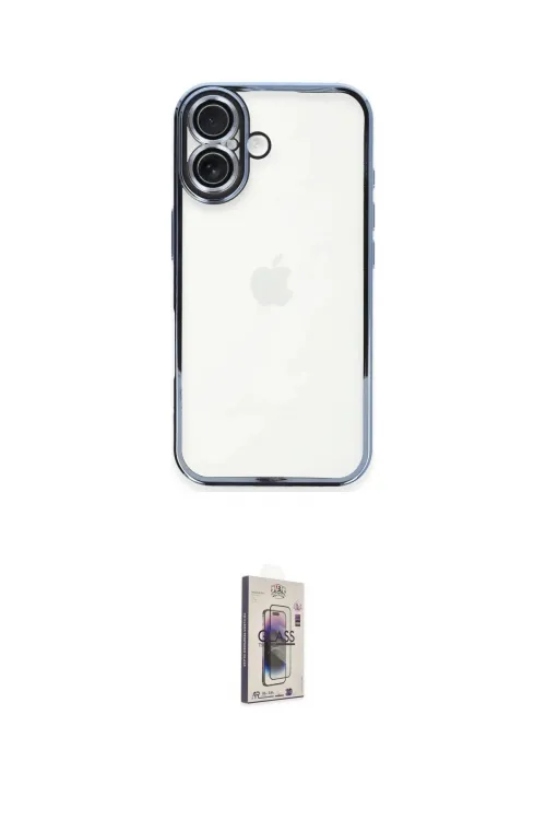 ieg™ iPhone 16 Plus Kılıf Vadi Minimal - Siyah Bilvis 3D Cam Ekran Koruyucu