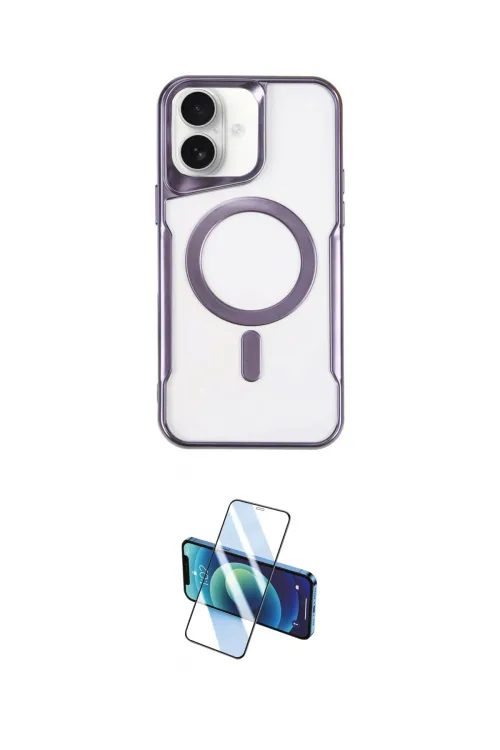 ieg™ iPhone 16 Plus Kılıf Yadigar Klasik Özel Seri - Siyah 3D Antistatik Cam Ekran Koruyucu