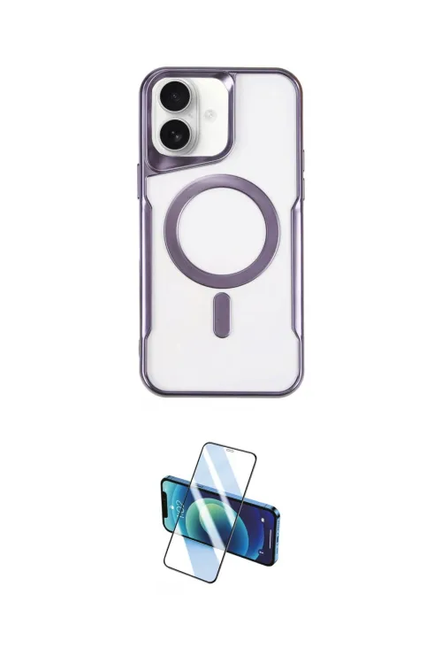 ieg™ iPhone 16 Plus Kılıf Yadigar Klasik Özel Seri - Siyah 3D Antistatik Seramik Nano Ekran Koruyucu