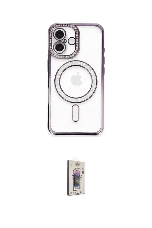 ieg™ iPhone 16 Plus Kılıf Zirve Doku Prime - Siyah Bilvis 3D Cam Ekran Koruyucu