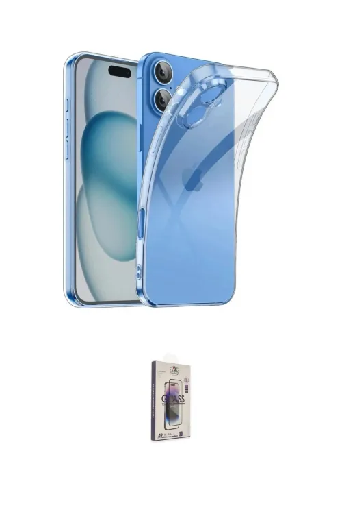 ieg™ iPhone 16 Plus Kılıf Zirve Doku - Siyah Bilvis 3D Cam Ekran Koruyucu