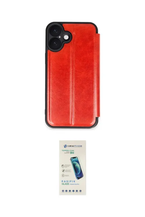 ieg™ iPhone 16 Plus Kılıf Zirve Yansıma Serisi - Şeffaf Pasifik Cam Ekran Koruyucu