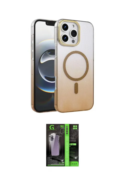 ieg™ iPhone 16 Pro Kılıf Ahenk Doku Özel Seri - Şeffaf 360 Full Body Arka Koruyucu
