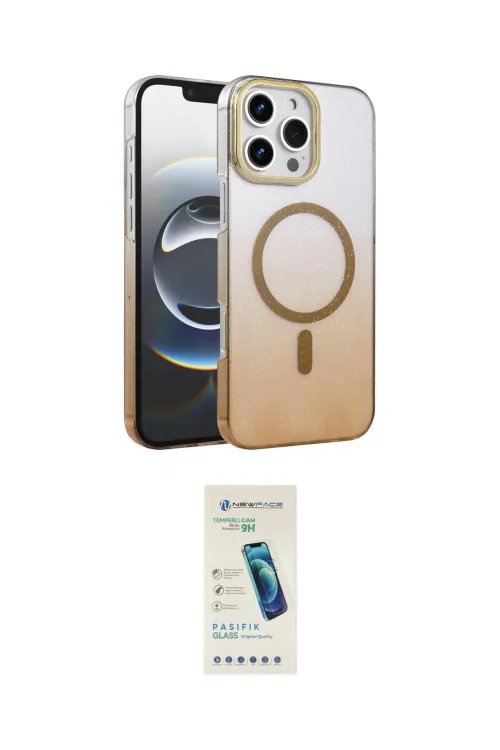 ieg™ iPhone 16 Pro Kılıf Ahenk Doku Özel Seri - Şeffaf Pasifik Cam Ekran Koruyucu