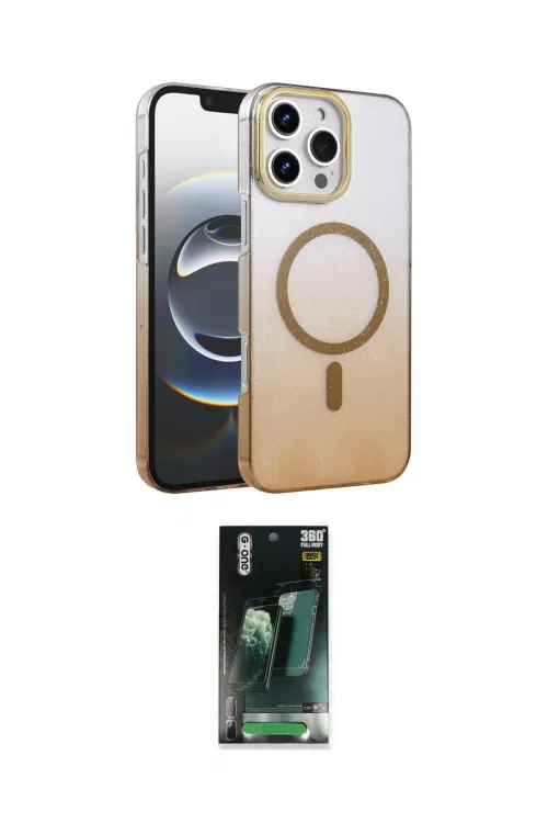 ieg™ iPhone 16 Pro Kılıf Ahenk Doku Özel Seri - Siyah 360 Mat Full Body Arka Koruyucu