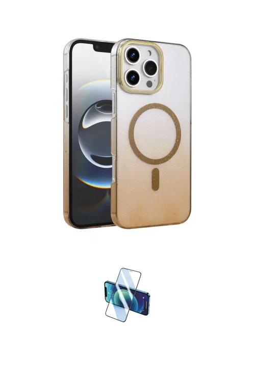 ieg™ iPhone 16 Pro Kılıf Ahenk Doku Özel Seri - Siyah 3D Antistatik Seramik Nano Ekran Koruyucu