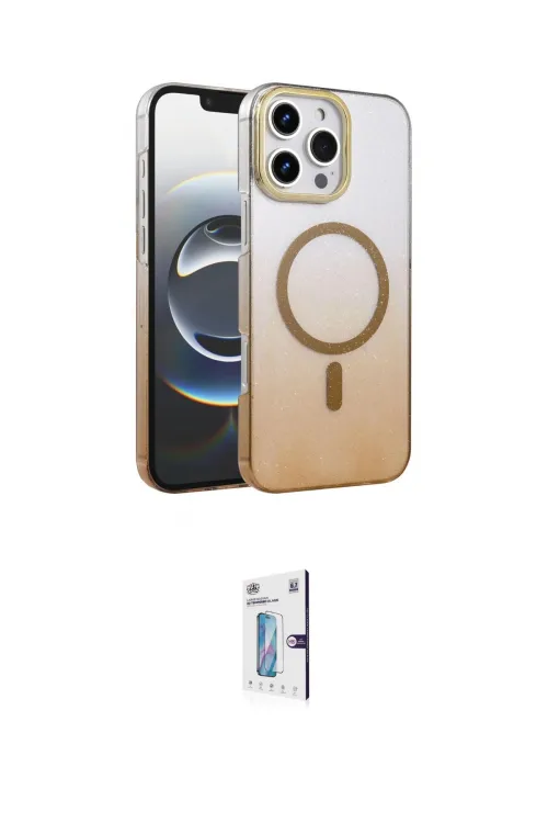 ieg™ iPhone 16 Pro Kılıf Ahenk Doku Özel Seri - Siyah Bilvis 0.18mm Plus Cam Ekran Koruyucu