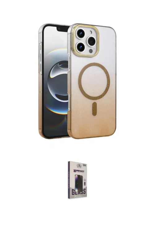 ieg™ iPhone 16 Pro Kılıf Ahenk Doku Özel Seri - Siyah Bilvis Hayalet Cam Ekran Koruyucu