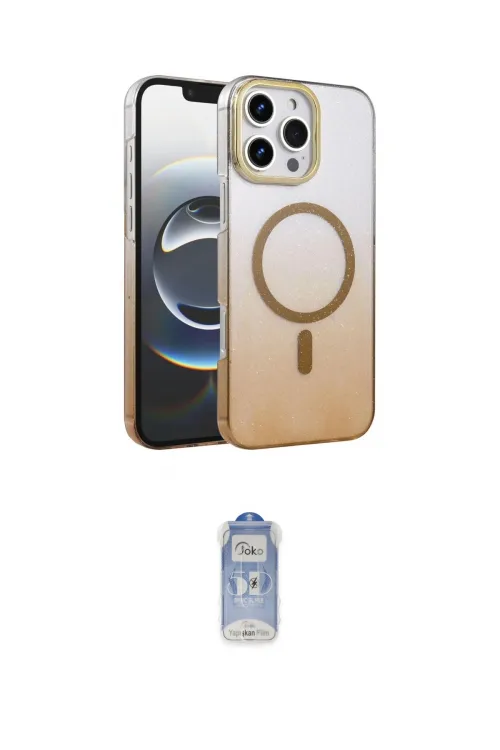 ieg™ iPhone 16 Pro Kılıf Ahenk Doku Özel Seri - Siyah Joko Magic 5D Cam
