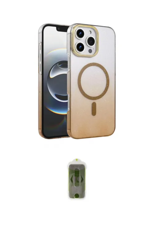 ieg™ iPhone 16 Pro Kılıf Ahenk Doku Özel Seri - Siyah Joko Magic 5D Hayalet Cam