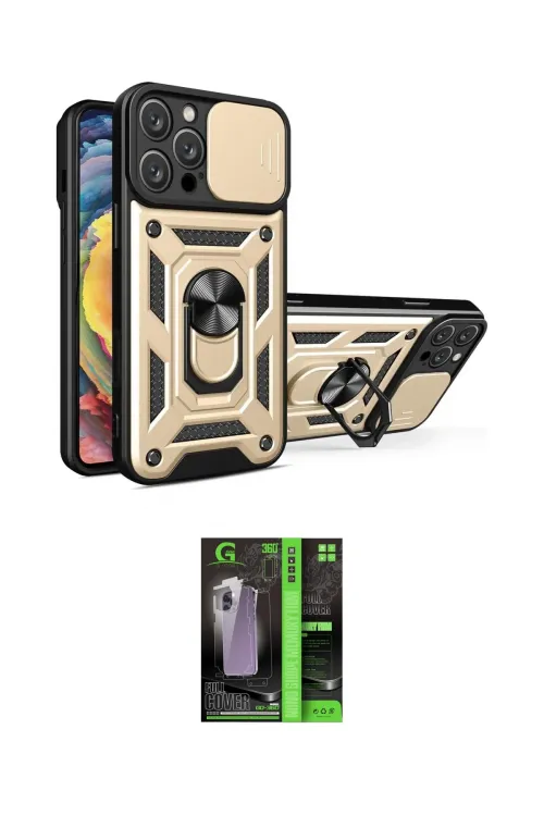 ieg™ iPhone 16 Pro Kılıf Ahenk Klasik - Şeffaf 360 Full Body Arka Koruyucu