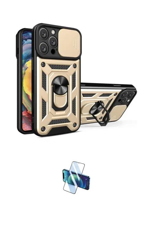 ieg™ iPhone 16 Pro Kılıf Ahenk Klasik - Siyah 3D Antistatik Seramik Nano Ekran Koruyucu