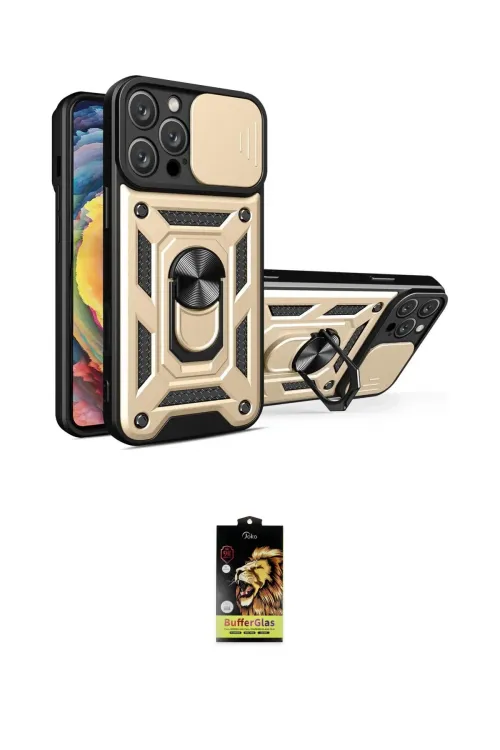 ieg™ iPhone 16 Pro Kılıf Ahenk Klasik - Siyah Buffer Cam Ekran Koruyucu