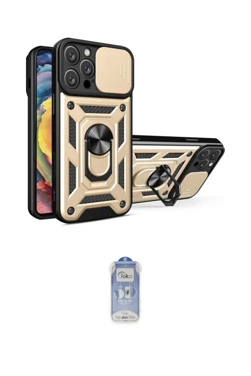 ieg™ iPhone 16 Pro Kılıf Ahenk Klasik - Siyah Joko Magic 5D Cam