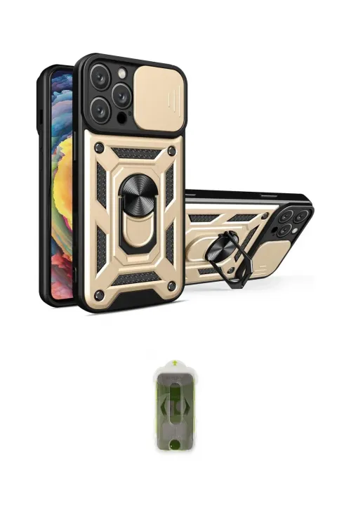 ieg™ iPhone 16 Pro Kılıf Ahenk Klasik - Siyah Joko Magic 5D Hayalet Cam