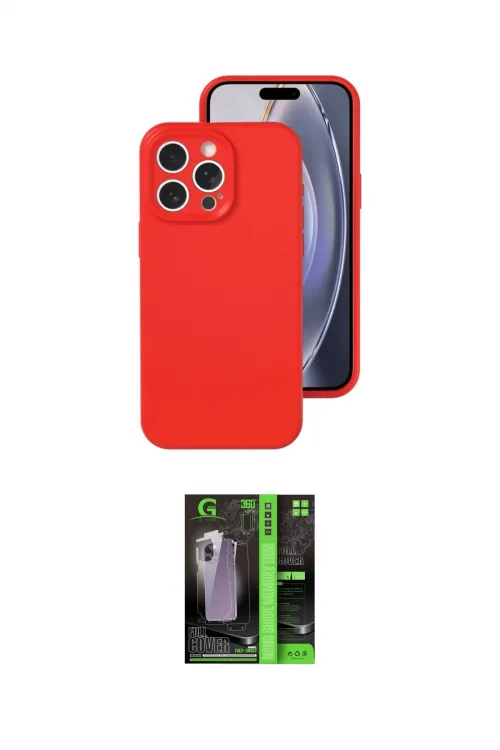 ieg™ iPhone 16 Pro Kılıf Ahenk Serisi - Şeffaf 360 Full Body Arka Koruyucu
