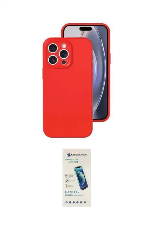 ieg™ iPhone 16 Pro Kılıf Ahenk Serisi - Şeffaf Pasifik Cam Ekran Koruyucu