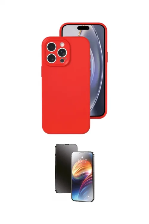 ieg™ iPhone 16 Pro Kılıf Ahenk Serisi - Siyah 3D Antistatik Mat Seramik Nano Ekran Koruyucu