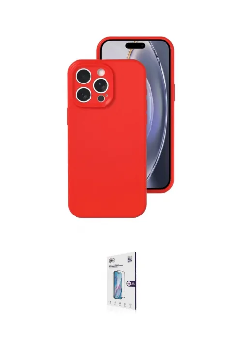 ieg™ iPhone 16 Pro Kılıf Ahenk Serisi - Siyah Bilvis 0.18mm Plus Cam Ekran Koruyucu