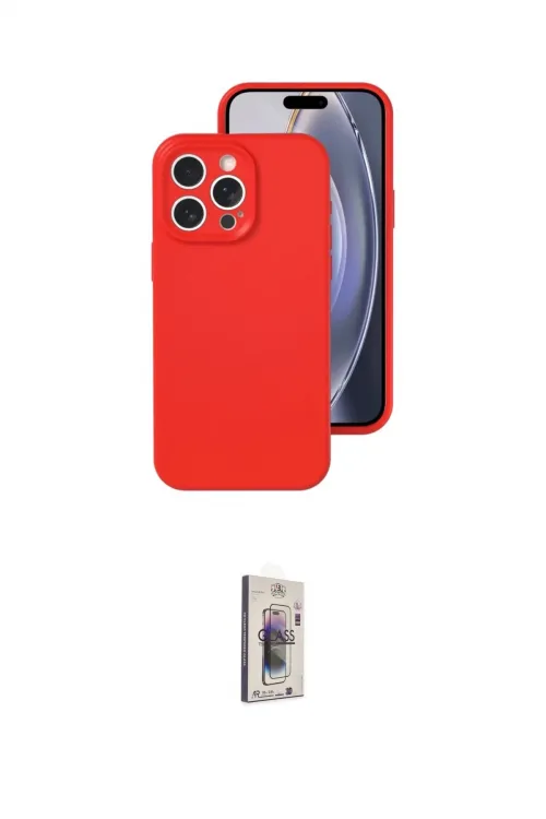 ieg™ iPhone 16 Pro Kılıf Ahenk Serisi - Siyah Bilvis 3D Cam Ekran Koruyucu