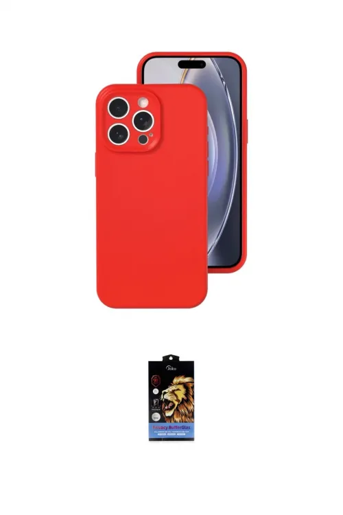 ieg™ iPhone 16 Pro Kılıf Ahenk Serisi - Siyah Buffer Hayalet Cam Ekran Koruyucu