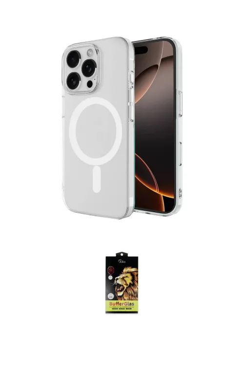 ieg™ iPhone 16 Pro Kılıf Ahenk Yansıma Prime - Siyah Buffer Cam Ekran Koruyucu