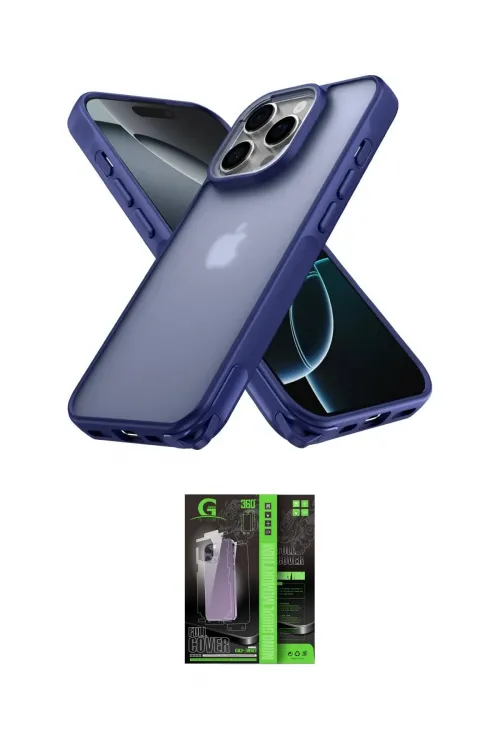 ieg™ iPhone 16 Pro Kılıf Atlas Form - Şeffaf 360 Full Body Arka Koruyucu