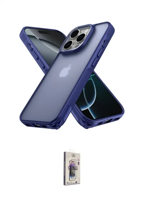 ieg™ iPhone 16 Pro Kılıf Atlas Form - Siyah Bilvis 3D Cam Ekran Koruyucu