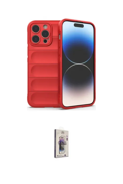 ieg™ iPhone 16 Pro Kılıf Atlas Koleksiyonu - Siyah Bilvis 3D Cam Ekran Koruyucu