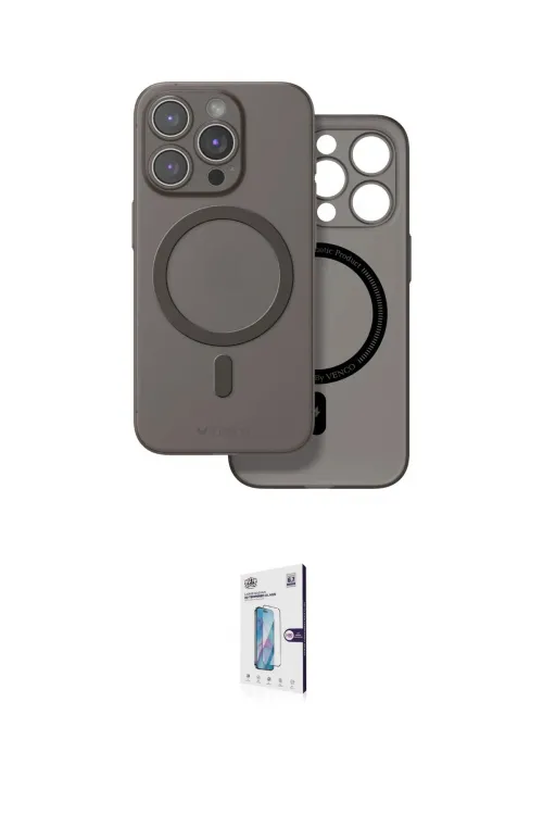 ieg™ iPhone 16 Pro Kılıf Çekirdek Klasik - Siyah Bilvis 0.18mm Plus Cam Ekran Koruyucu
