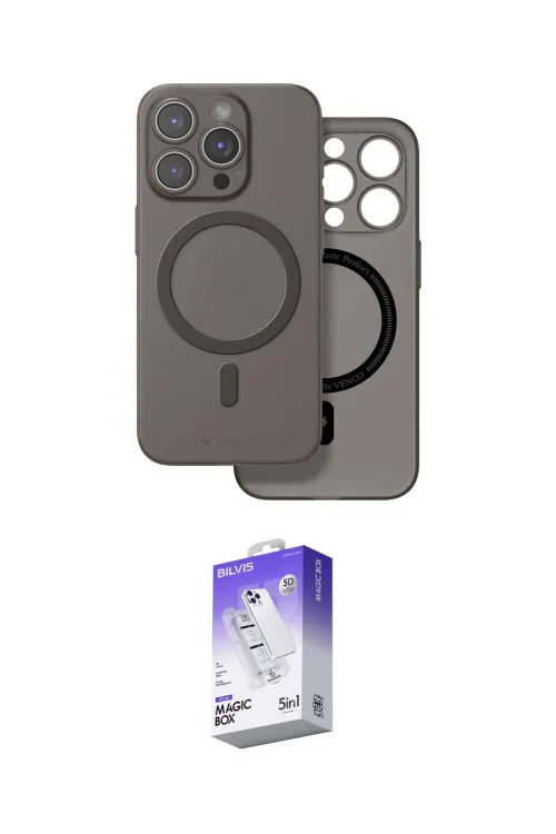 ieg™ iPhone 16 Pro Kılıf Çekirdek Klasik - Siyah Bilvis 5in1 3D Magic Cam Ekran Koruyucu