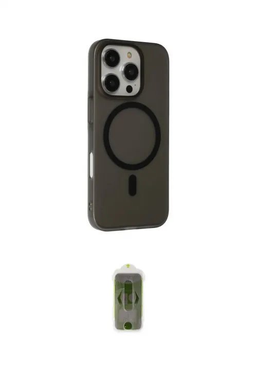 ieg™ iPhone 16 Pro Kılıf Çekirdek Modern Prime - Siyah Joko Magic 5D Hayalet Cam