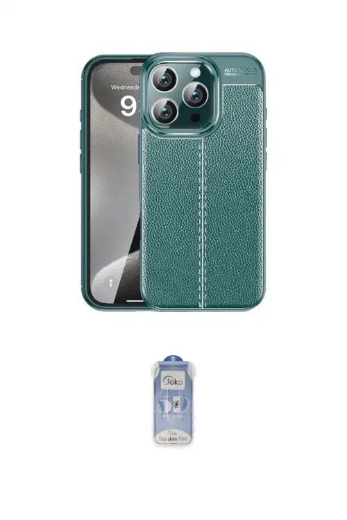 ieg™ iPhone 16 Pro Kılıf Doruk Klasik Özel Seri - Siyah Joko Magic 5D Cam