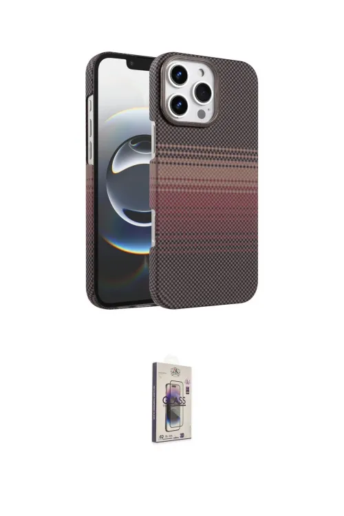 ieg™ iPhone 16 Pro Kılıf Doruk Serisi - Siyah Bilvis 3D Cam Ekran Koruyucu
