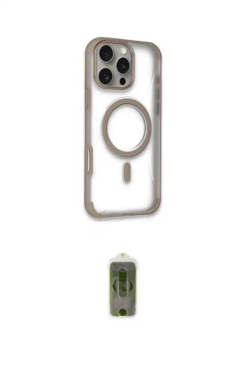 ieg™ iPhone 16 Pro Kılıf Eksen Klasik Koleksiyonu - Siyah Joko Magic 5D Hayalet Cam