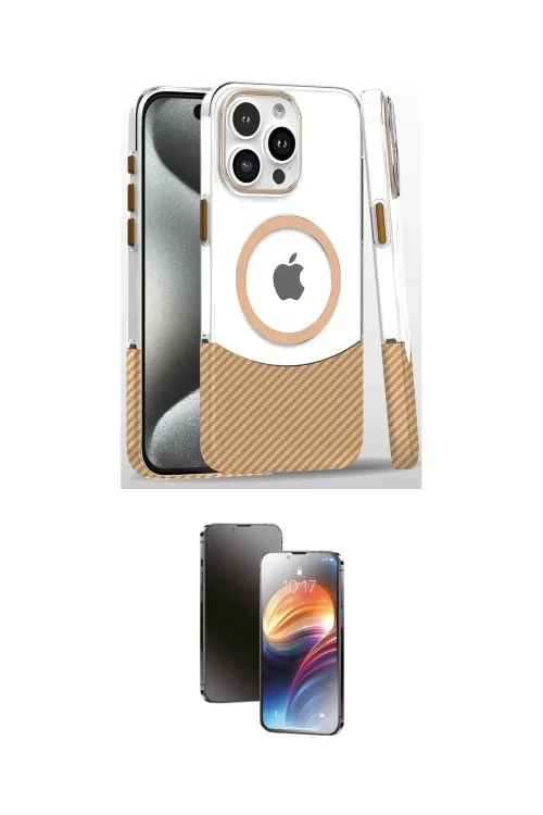 ieg™ iPhone 16 Pro Kılıf İz Asil Prime - Siyah 3D Antistatik Mat Seramik Nano Ekran Koruyucu