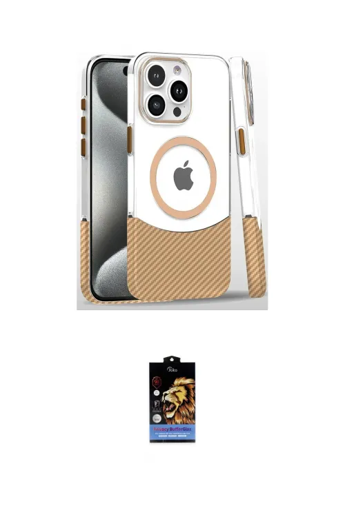 ieg™ iPhone 16 Pro Kılıf İz Asil Prime - Siyah Buffer Hayalet Cam Ekran Koruyucu