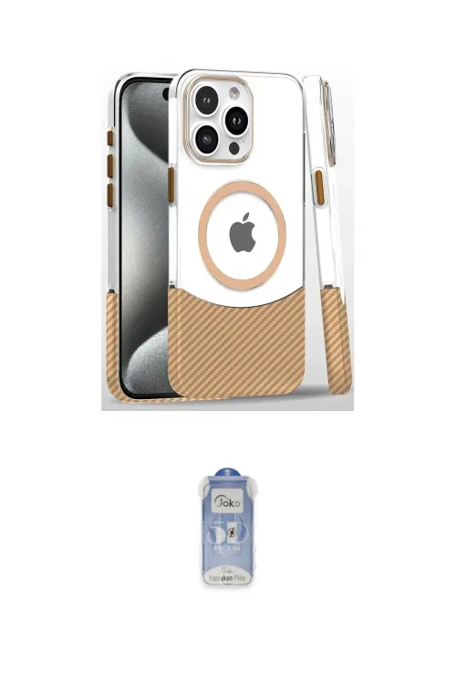ieg™ iPhone 16 Pro Kılıf İz Asil Prime - Siyah Joko Magic 5D Cam