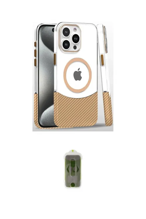 ieg™ iPhone 16 Pro Kılıf İz Asil Prime - Siyah Joko Magic 5D Hayalet Cam