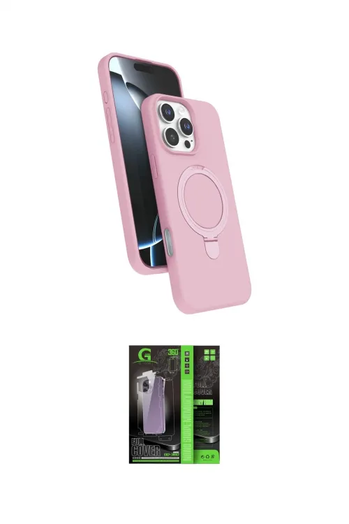 ieg™ iPhone 16 Pro Kılıf İz Işık Koleksiyonu - Şeffaf 360 Full Body Arka Koruyucu