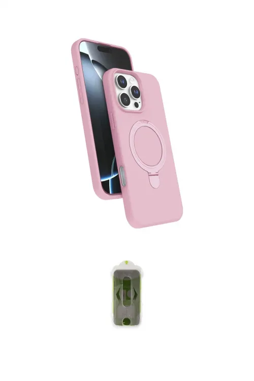 ieg™ iPhone 16 Pro Kılıf İz Işık Koleksiyonu - Siyah Joko Magic 5D Hayalet Cam