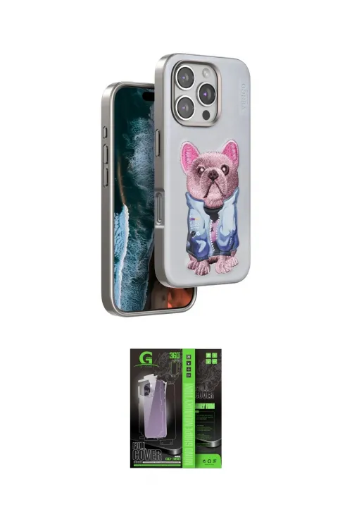 ieg™ iPhone 16 Pro Kılıf İz Minimal Koleksiyonu - Şeffaf 360 Full Body Arka Koruyucu
