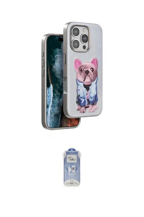 ieg™ iPhone 16 Pro Kılıf İz Minimal Koleksiyonu - Siyah Joko Magic 5D Cam